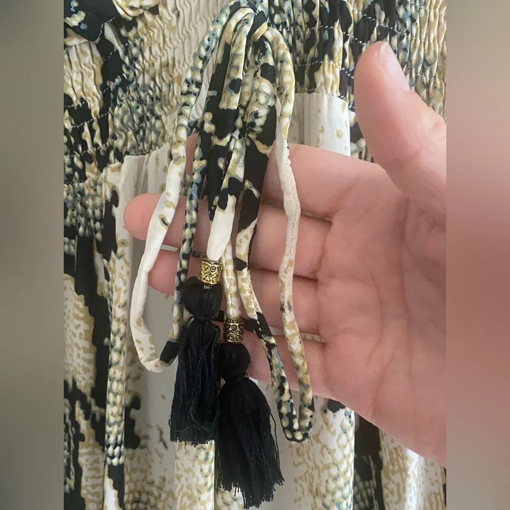 EUC Karma Highway Maxi Dress Snake Print One Size Fits Most - Picture 4 of 5